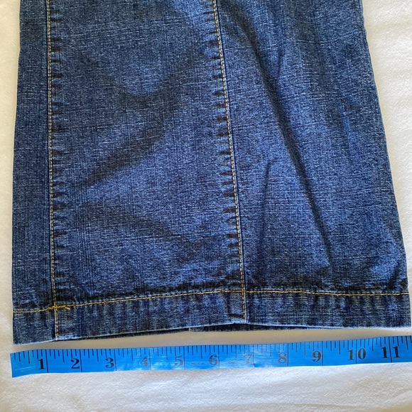 CK Calvin Klein Super Wide Leg Vintage Jeans side zip leg seams brass ring detai - Picture 11 of 13